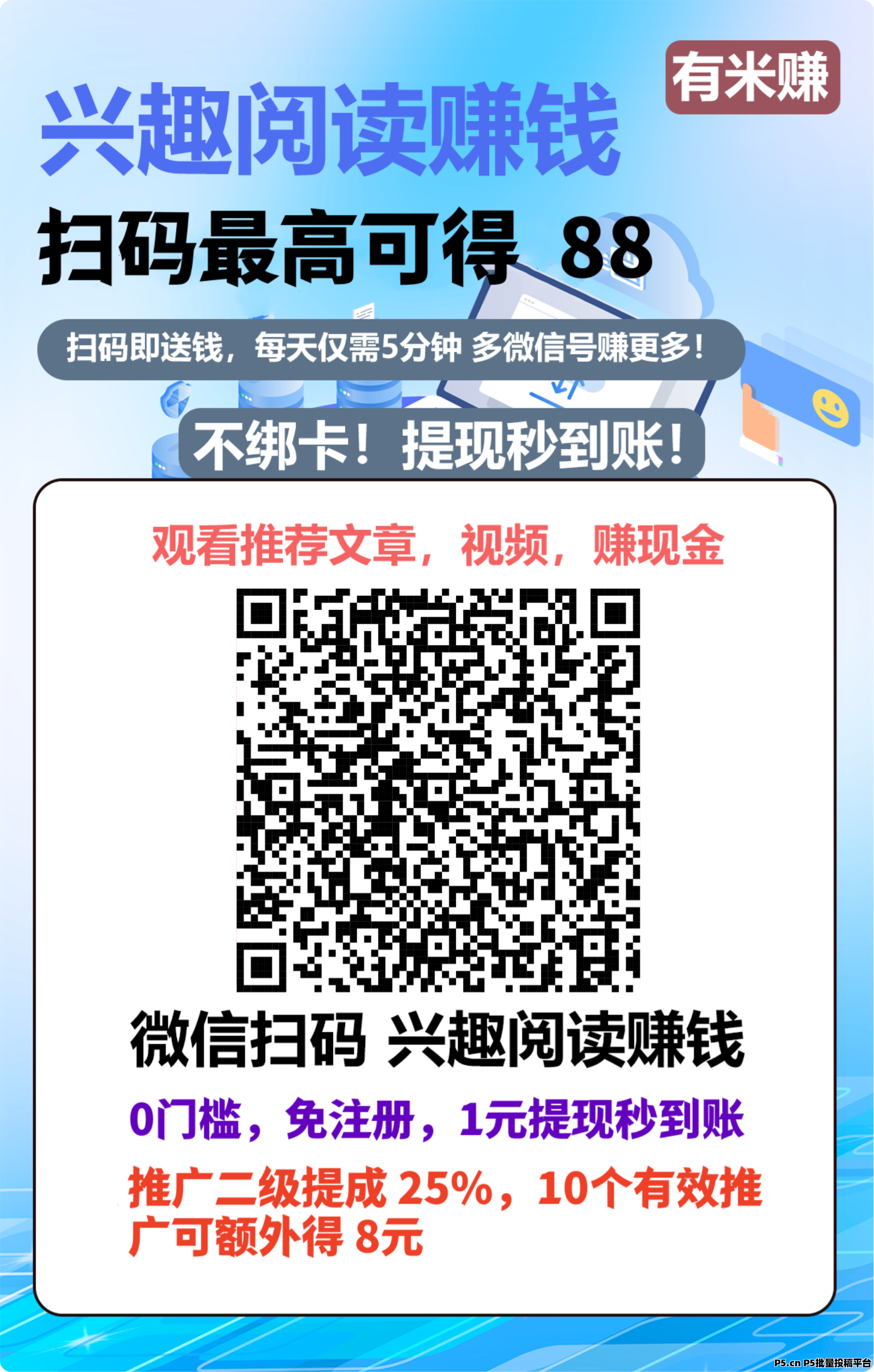 有米赚，最新阅读，记得保存永久入口