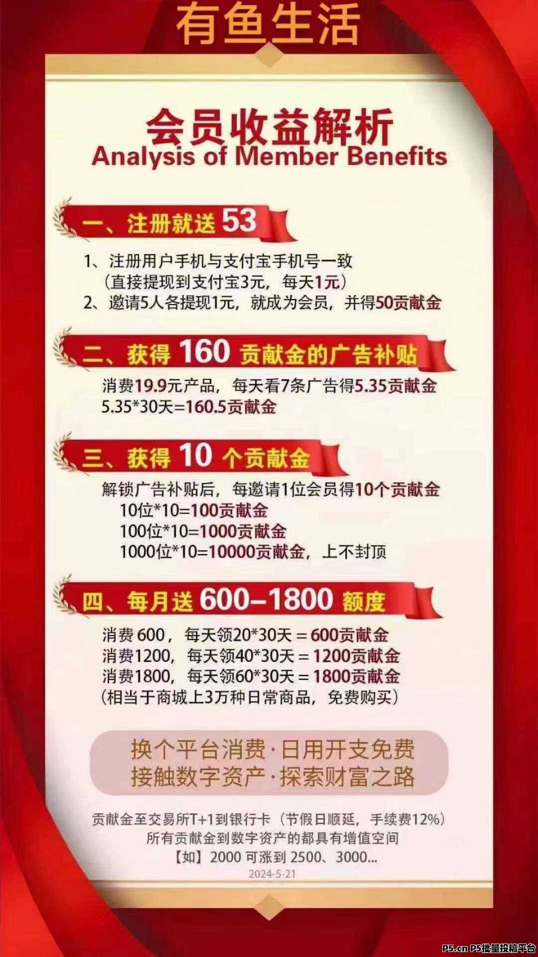 有鱼生活，踏踏实实赚钱，稳稳定定不跑路，零撸平台