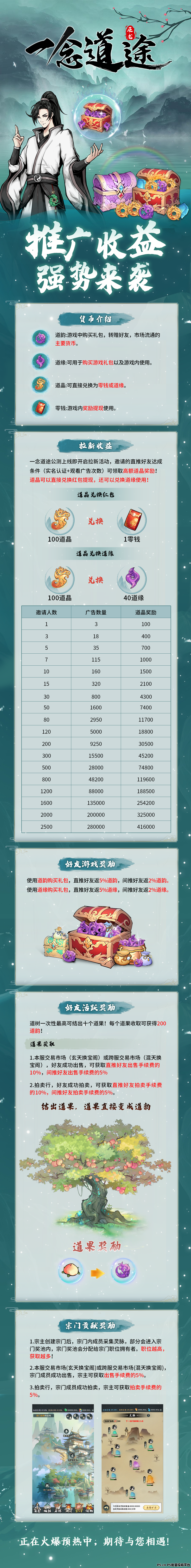 一念道途年底巨制！下月初即将限量内测开启，全网预热对接！