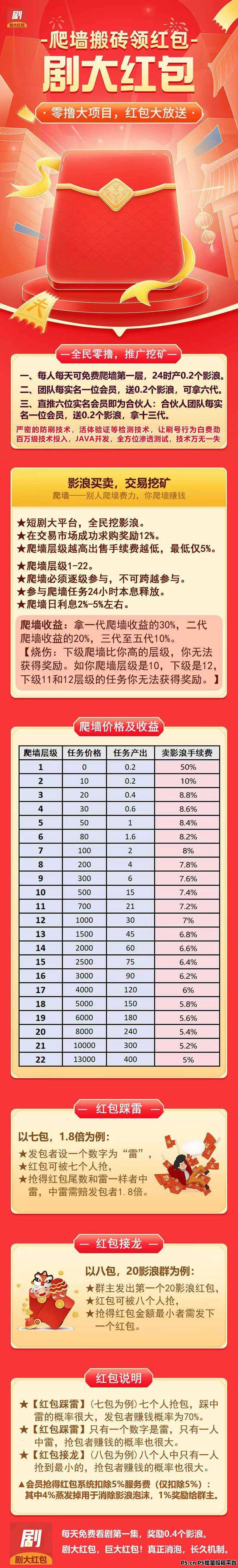 剧大红包，首码星途模式