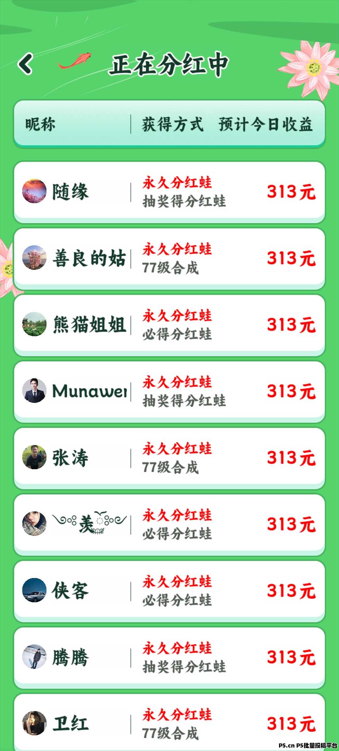 福运小青蛙，合成赚钱游戏，天天分红