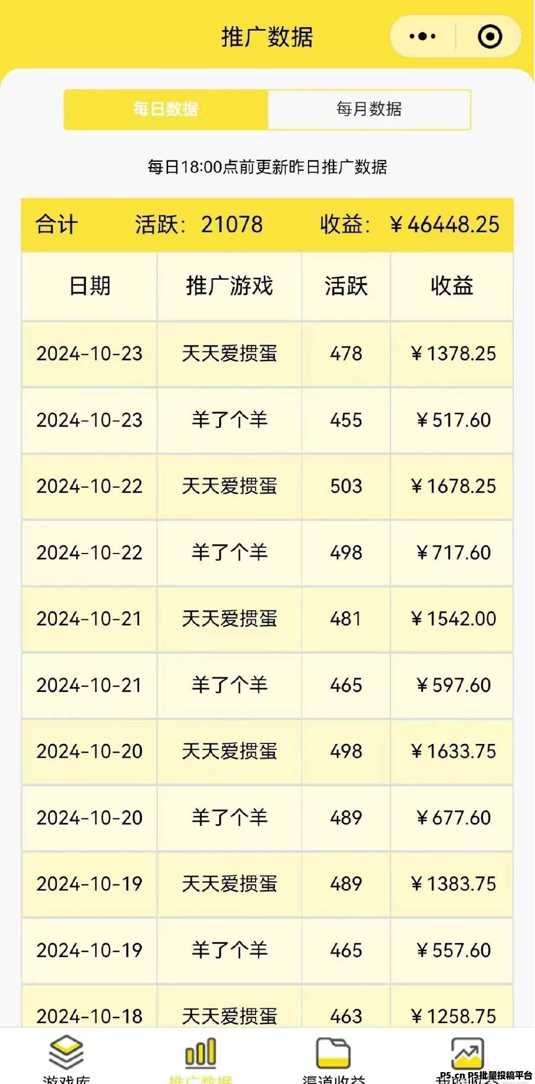 微信游戏试玩，单玩可零撸，推广更多收入