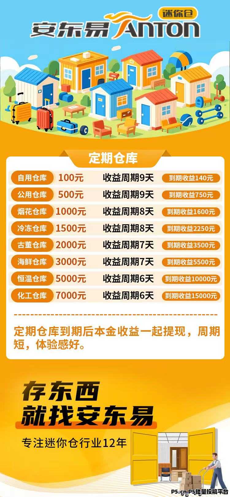 安易东迷你仓首码项目:零撸养仓释放双手轻松赚钱