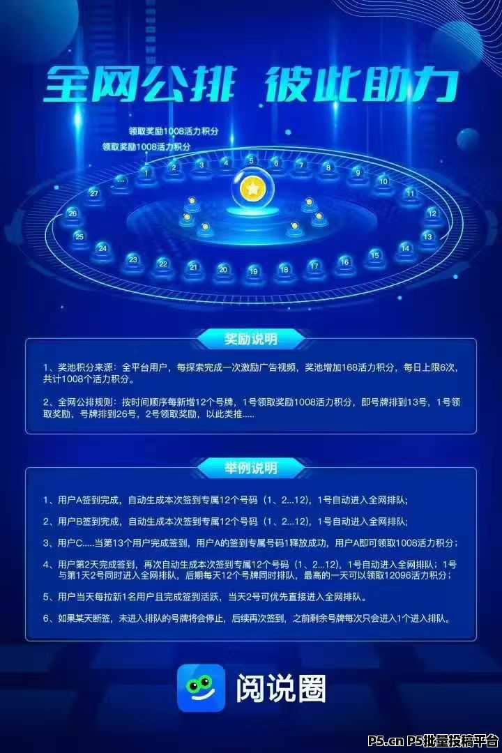 阅说圈首码上线，零撸看广告赚积分