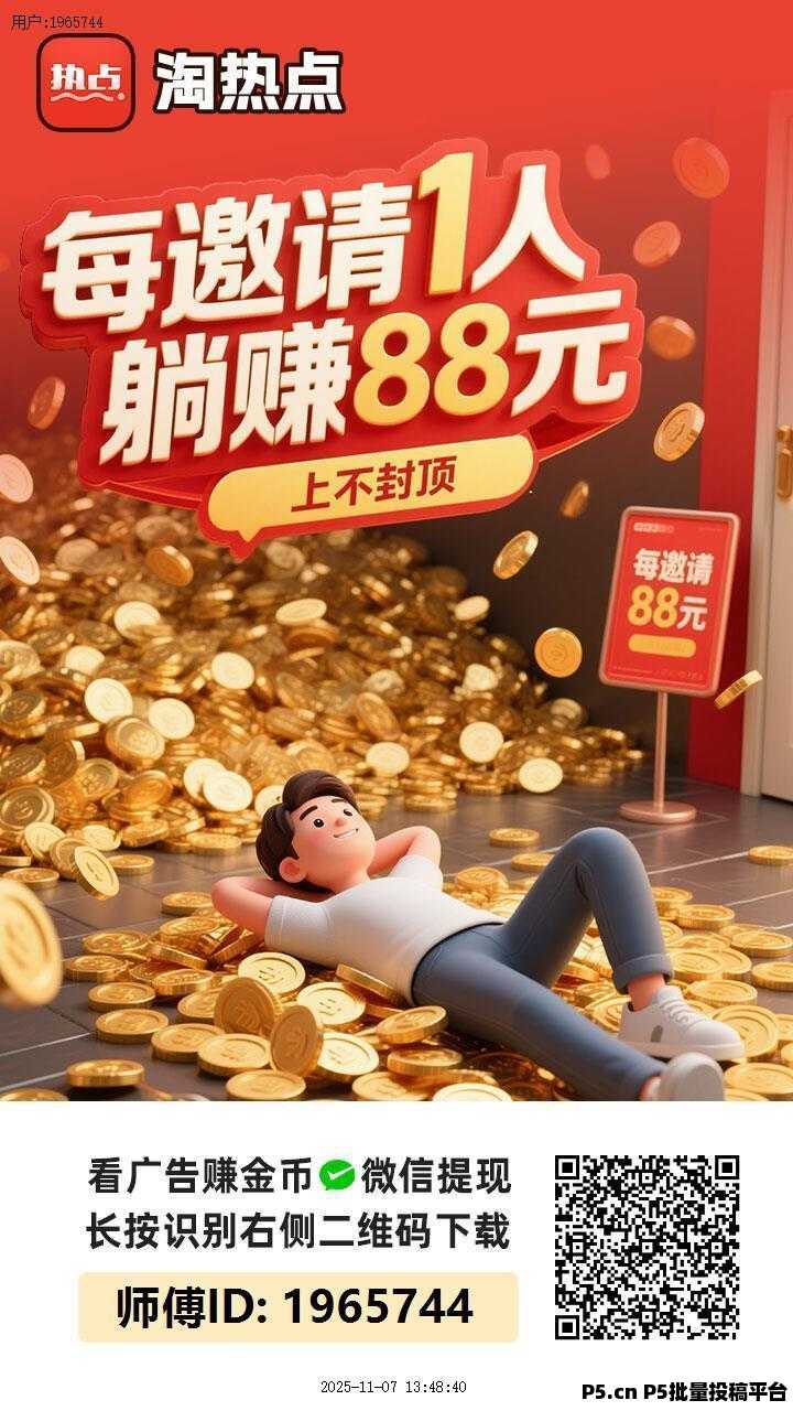 淘热点首码火爆上线，无需养机看广告，每个人都能赚钱