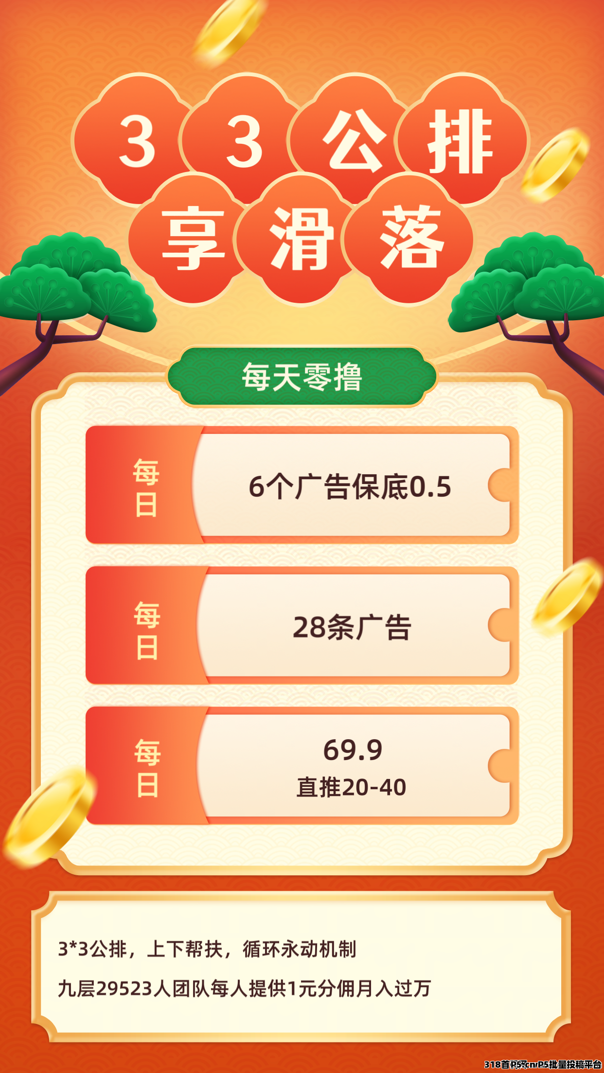 小凡不凡广告零撸，九层空间奖励循环永动机制，不养机看广告